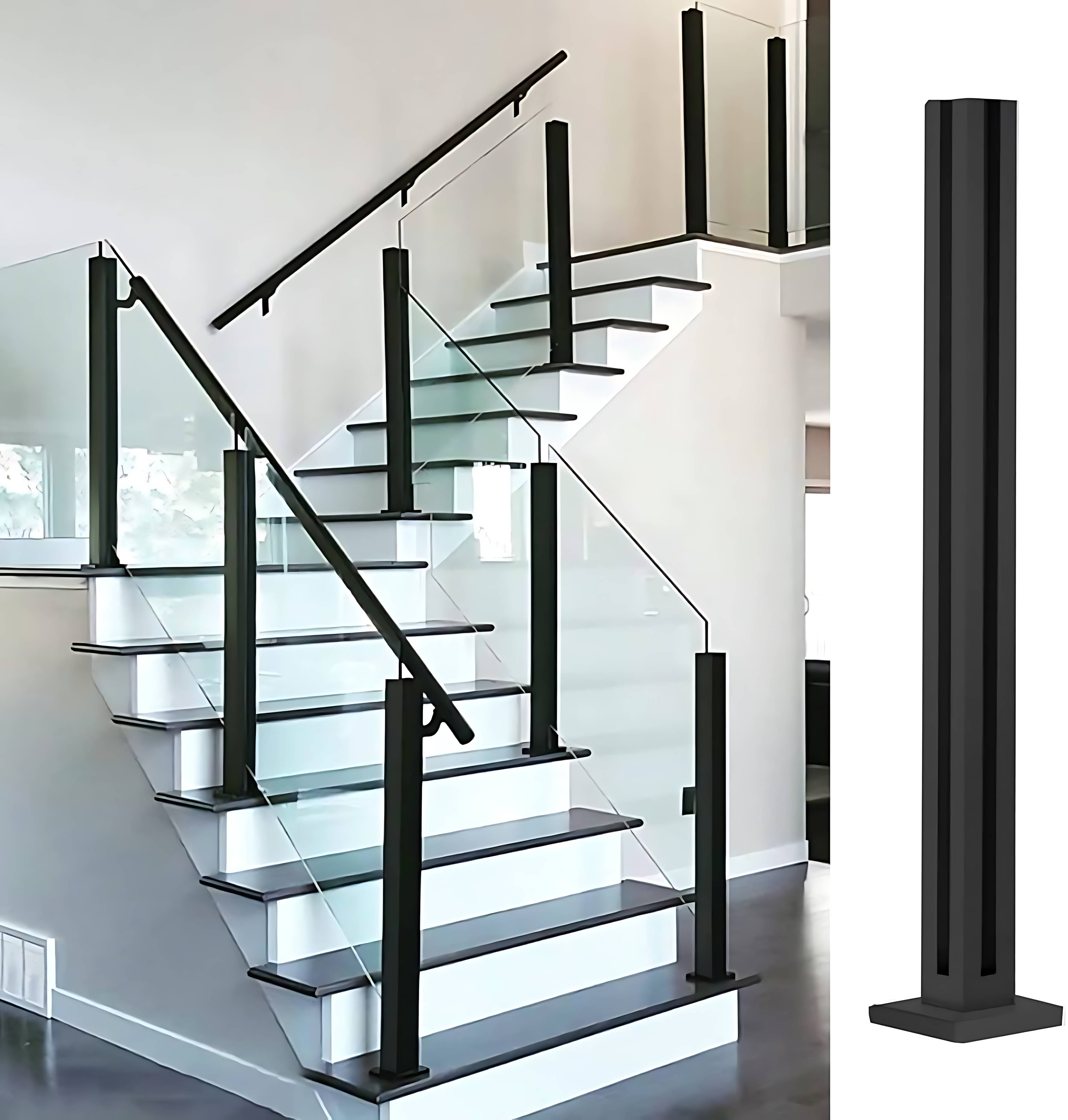 Modern Staircase Glass Railing